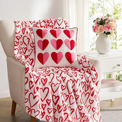 Hallmark Heart Cotton Slub Decorative Throw Pillow