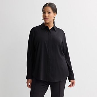 Plus Size Nine West Wrinkle Resistant Button-Down Shirt