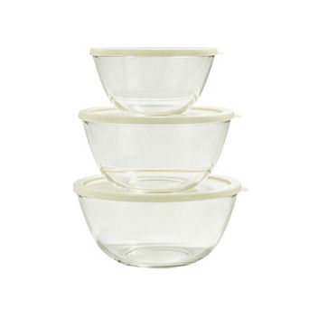 The Big One® 3 pc Glass Bowl Set with Lids