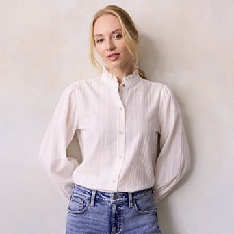 Women's LC Lauren Conrad Long Sleeve Mockneck Blouse