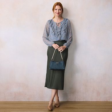 Petite LC Lauren Conrad Long Sleeve V-Neck Blouse