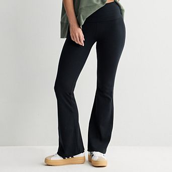 Juniors' SO® Mid-Rise Fold-Over Fave Flare Legging