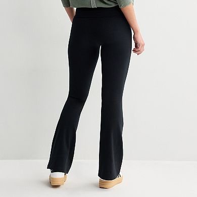 Juniors' SO® Mid-Rise Fold-Over Fave Flare Legging