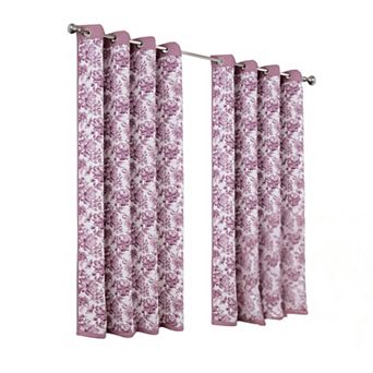 100% Polyester 190 GSM Eloise Reversible Blackout Grommet With 1.5 Rod Diameter Curtain Panel