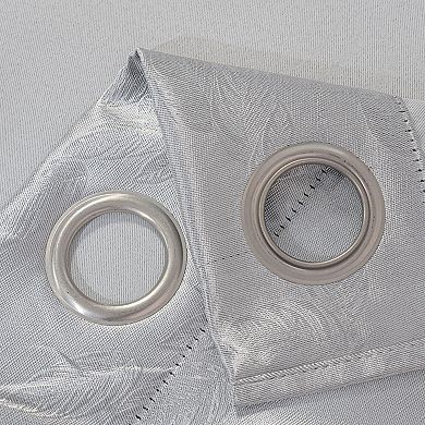 100% Polyester 200 GSM Arlo Embossed Blackout Grommet With 1.5 Rod Diameter Curtain Panel
