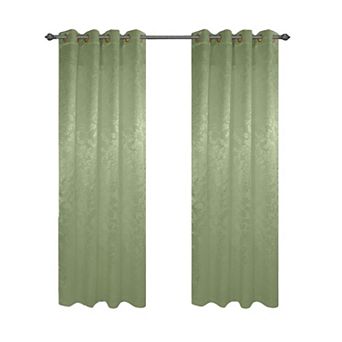 100% Polyester 200 GSM Dyson Embossed Blackout Grommet With 1.5 Rod Diameter Curtain Panel