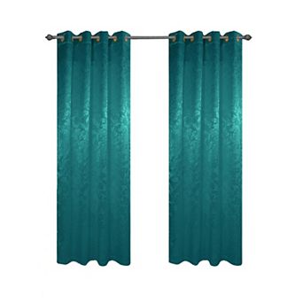 100% Polyester 200 GSM Dyson Embossed Blackout Grommet With 1.5 Rod Diameter Curtain Panel