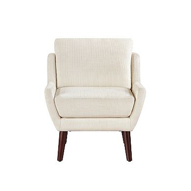 Veny Accent Armchair, Chenille, Solid Wood Angled Legs
