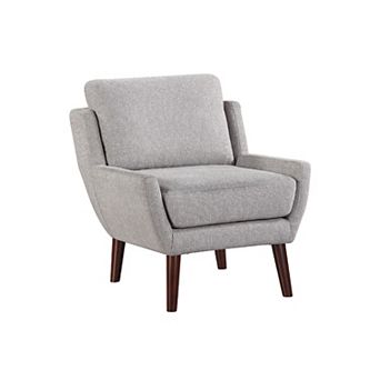 Veny Accent Armchair, Chenille, Solid Wood Angled Legs