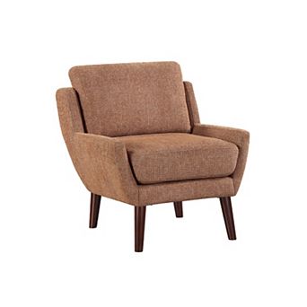 Veny Accent Armchair, Chenille, Solid Wood Angled Legs