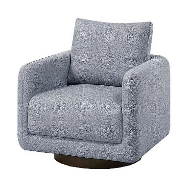 Wade Swivel Armchair with 360 Rotation and Square Frame