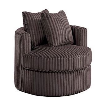 Tamara Round Swivel Chair with 2 Back Cushions