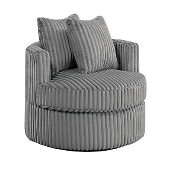 Tamara Round Swivel Chair with 2 Back Cushions