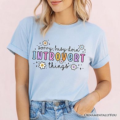 Introvert Things Mental Health T-Shirt, Cute Spring Tee