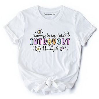 Introvert Things Mental Health T-Shirt, Cute Spring Tee