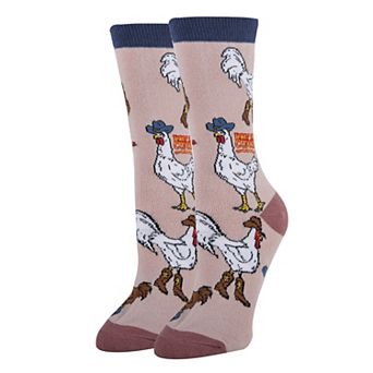 What the Cluck - Womens Crew Socks