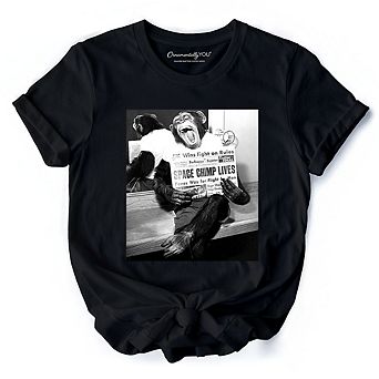 Ham The Space Chimp T-Shirt, Historic NASA Monkey Retro Science Tee