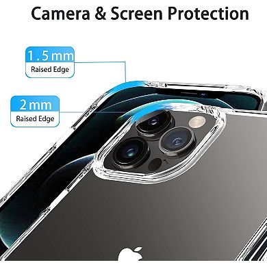 Entronix iPhone 15 Pro Case - Durable Clear Hard Back Protective Cover