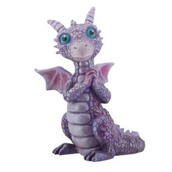 Purple and Pink Baby Dragon Figurine 3.75 inch