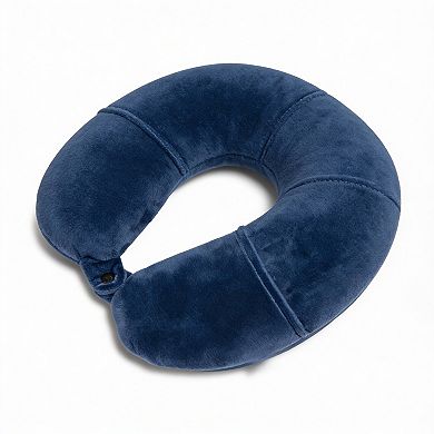 Microbead Travel Pillow Plush Neck Support with Phone Pocket