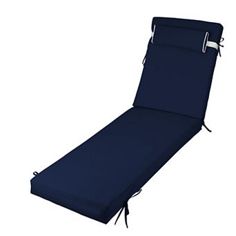 72"x21" Patio Poolside Chair Cushions, Adjustable Ties & Removable Cover,3" Thick High-Density Foam
