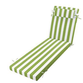 72"x21" Patio Poolside Chair Cushions, Adjustable Ties & Removable Cover,3" Thick High-Density Foam
