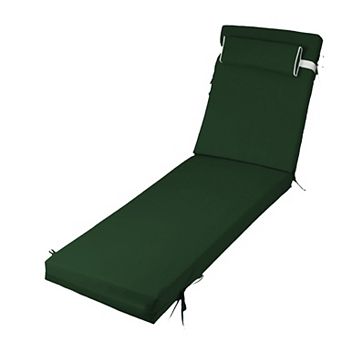 72"x21" Patio Poolside Chair Cushions, Adjustable Ties & Removable Cover,3" Thick High-Density Foam