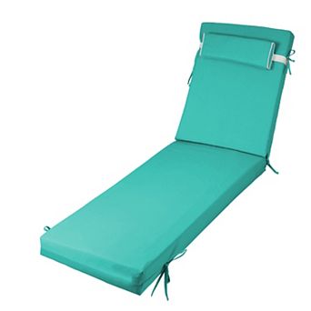 72"x21" Patio Poolside Chair Cushions, Adjustable Ties & Removable Cover,3" Thick High-Density Foam