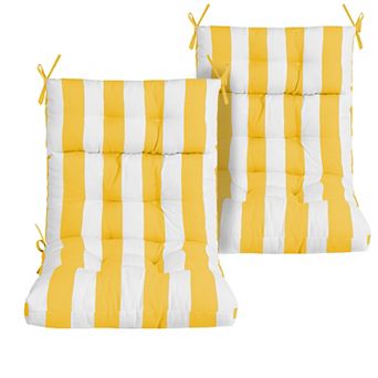 2 pc Outdoor Deep Seat Cushion Set, 44x22x4 in Patio Chair Cushions for Garden, Patio Furniture