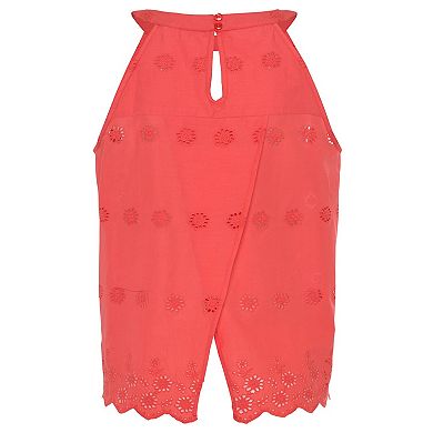 Lascana Women's Sleeveless Eyelet Lace Blouse