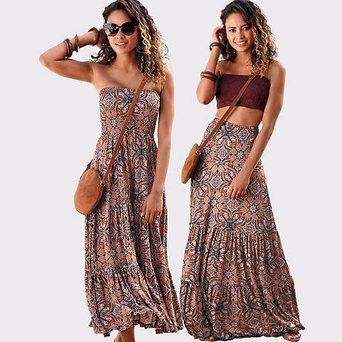 Женские платья Lascana Women's Smocked Convertible Maxi Dress