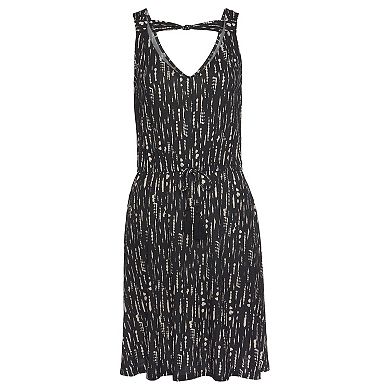 Lascana Women's Sleeveless Printed V-Neck Dress