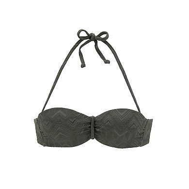 Lascana Women's Textured Bandeau Bikini Top