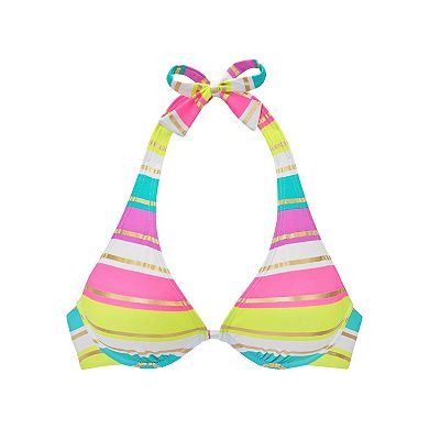 Lascana Women's Striped Underwire Bikini Top