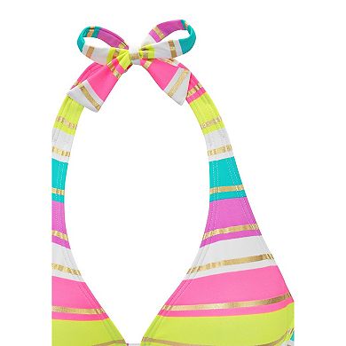 Lascana Women's Striped Underwire Bikini Top