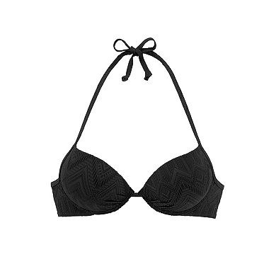 Lascana Women's Textured Push Up Bikini Top