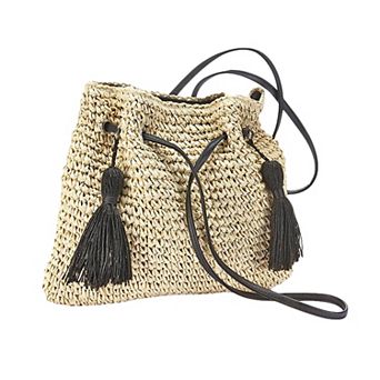 Lascana Women's Tassel Raffia Handbag