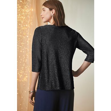 Jessica London Women's Plus Size Shimmer Tee
