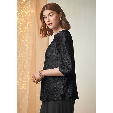 Jessica London Women's Plus Size Shimmer Tee