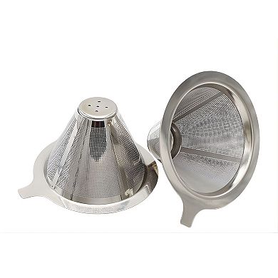 Reusable Stainless Steel Mesh Pour-Over Coffee Dripper Filter