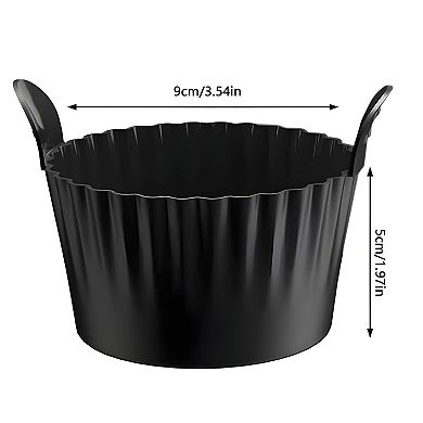 Silicone Ramekins for Air Fryer & Oven Reusable Molds for Egg Poaching, Baking & Desserts 3 Pcs