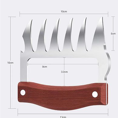 2 Pack Stainless Steel Meat Shredder for Shredded Beef, Pork, Chicken - Perfect Shredding Tool for B