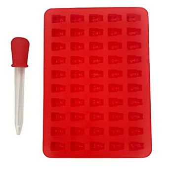 Silicone Gummy Bear Mold with Dropper, 1 pc Red