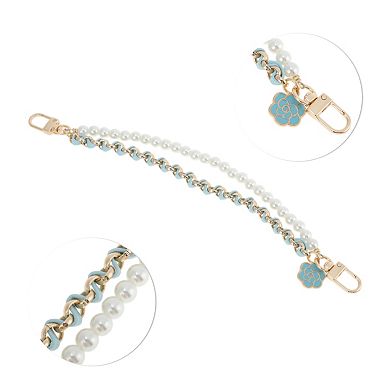 1 Pc Durable Camellia Faux Pearl Bag Extender Chain