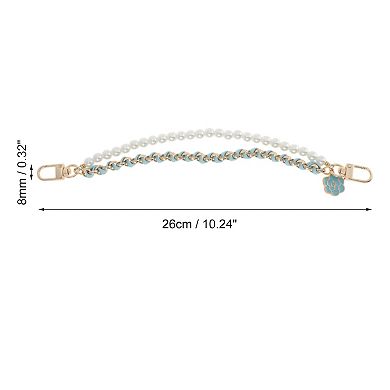 1 Pc Durable Camellia Faux Pearl Bag Extender Chain