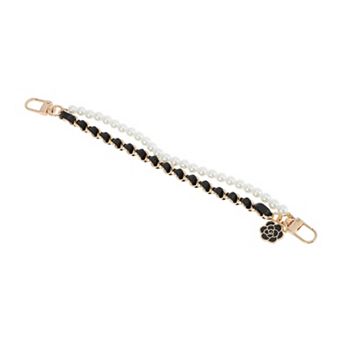 1 pc Durable Camellia Faux Pearl Bag Extender Chain
