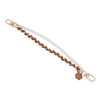 1 pc Durable Camellia Faux Pearl Bag Extender Chain