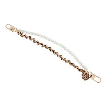 1 pc Durable Camellia Faux Pearl Bag Extender Chain