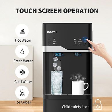 Self Cleaning Water Cooler Dispenser and Ice Maker for 5 Gallon 3 Temperature Settings