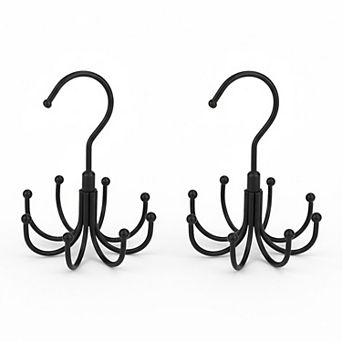 2-Pack Rotatable Tank Top & Bra Organizer Metal Space Saving Closet Holder